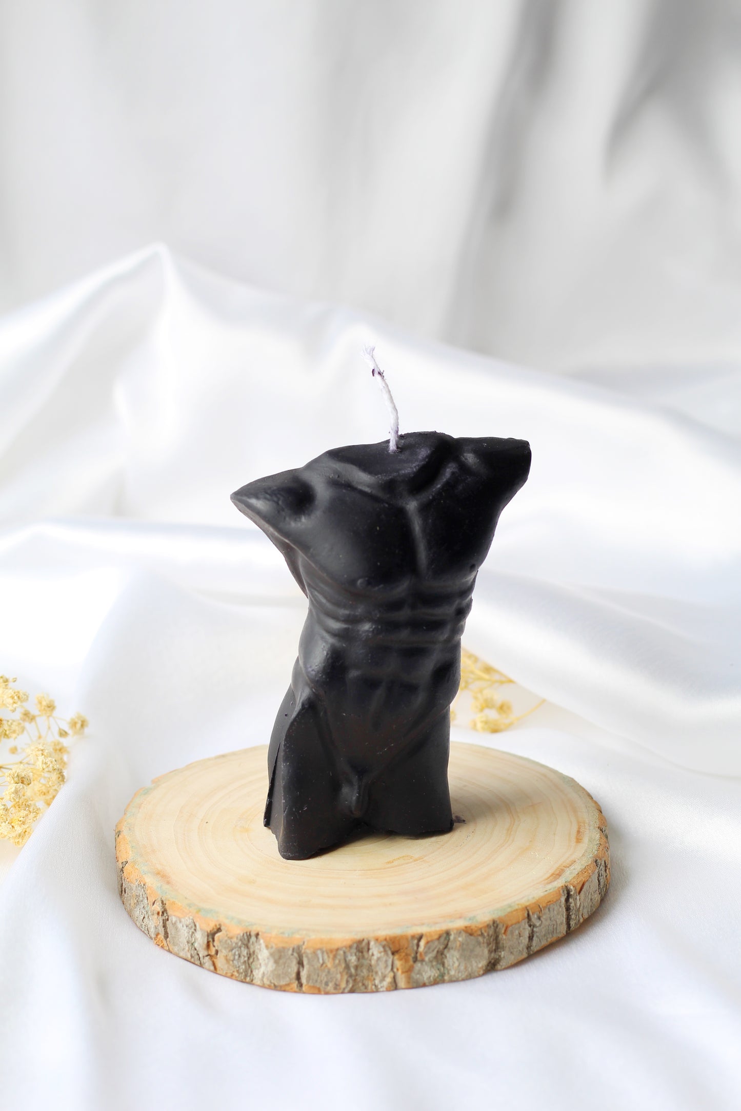 Black Men Toned Torso Soy Candle Set Of 3