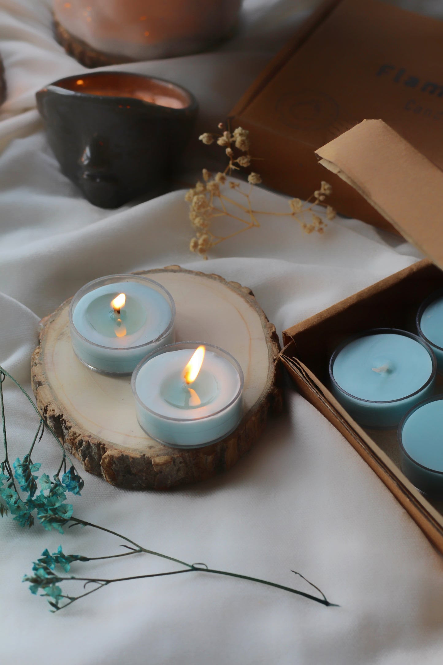 Scented Soy Tealight Round Candles - Set of 8