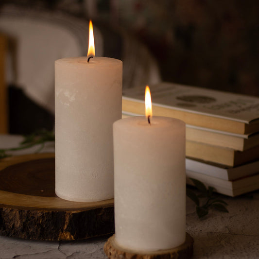 White Pillar Unscented Paraffin Candle
