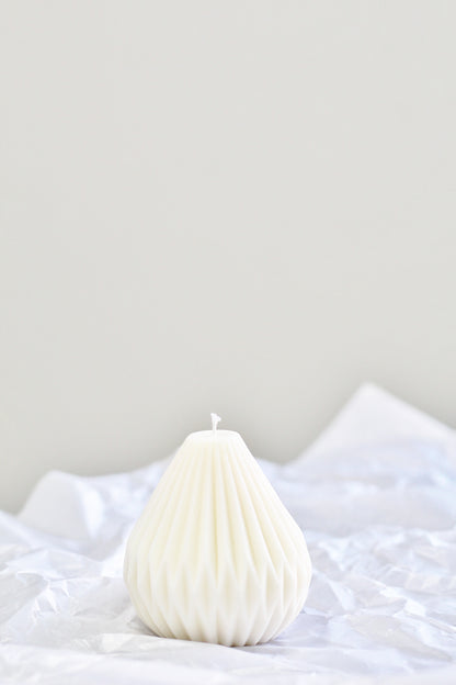 White Big Lantern Irregular Shape Soy Candle