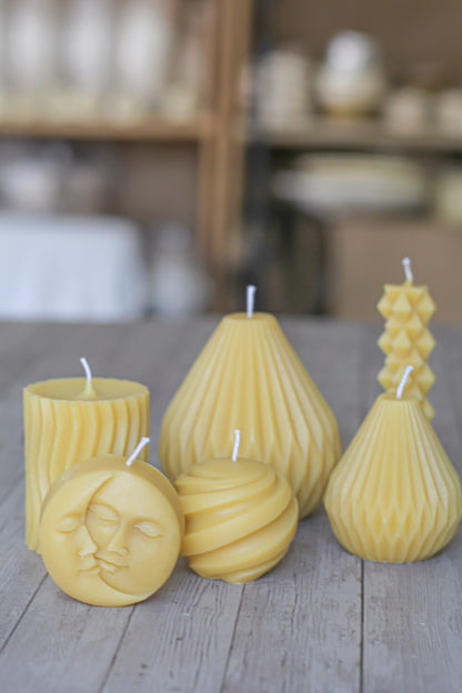 Beeswax Irregular Decorative  Candles Combo