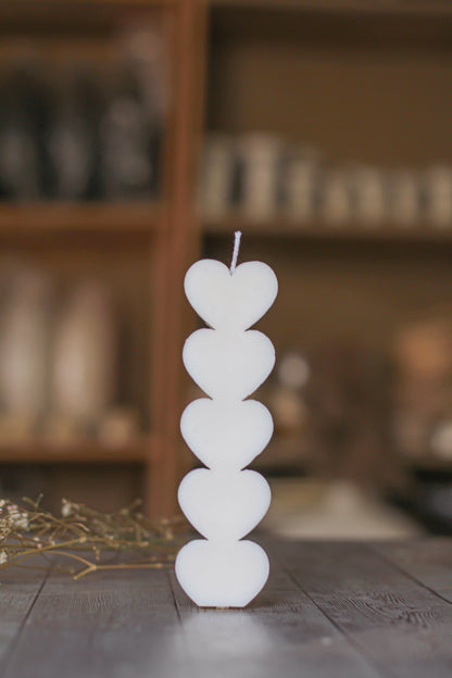 Irregular Heart Taper Candle