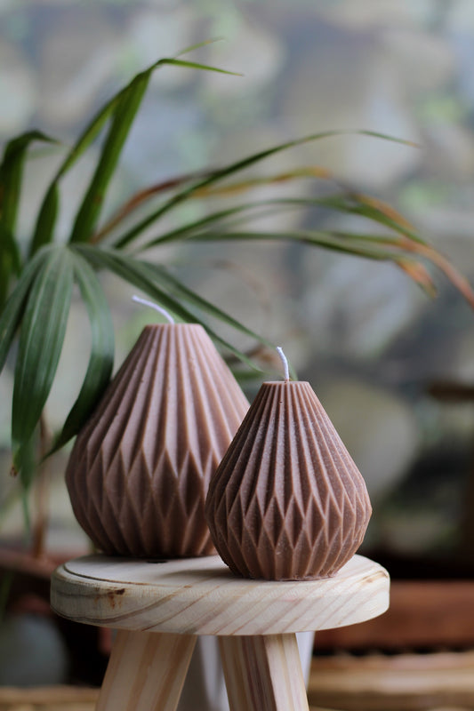 Brown Big & Small Lantern Irregular Shape Soy Candle