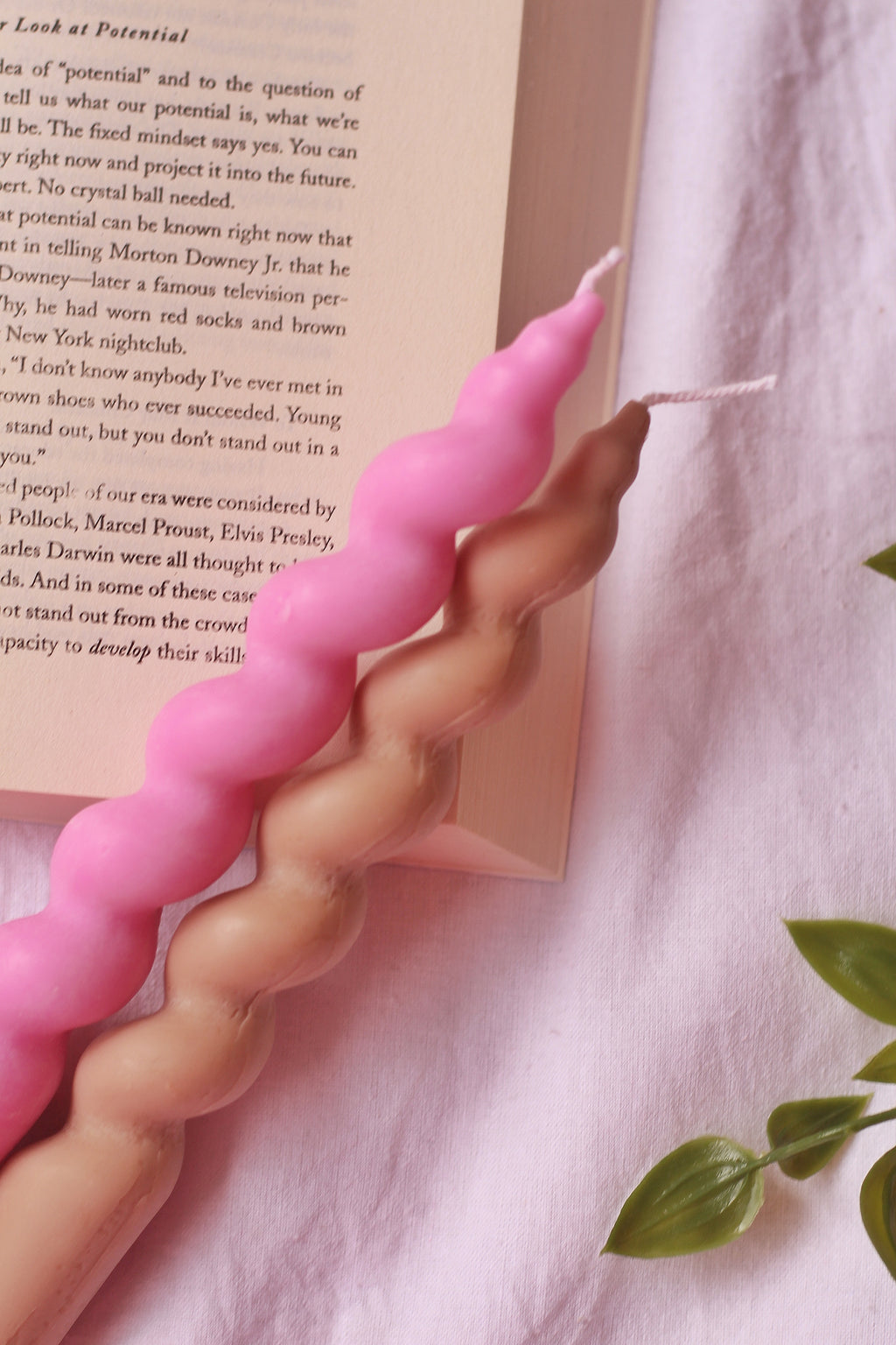 Set of 2 Spiral Taper Candle | Soy Candle set of 4
