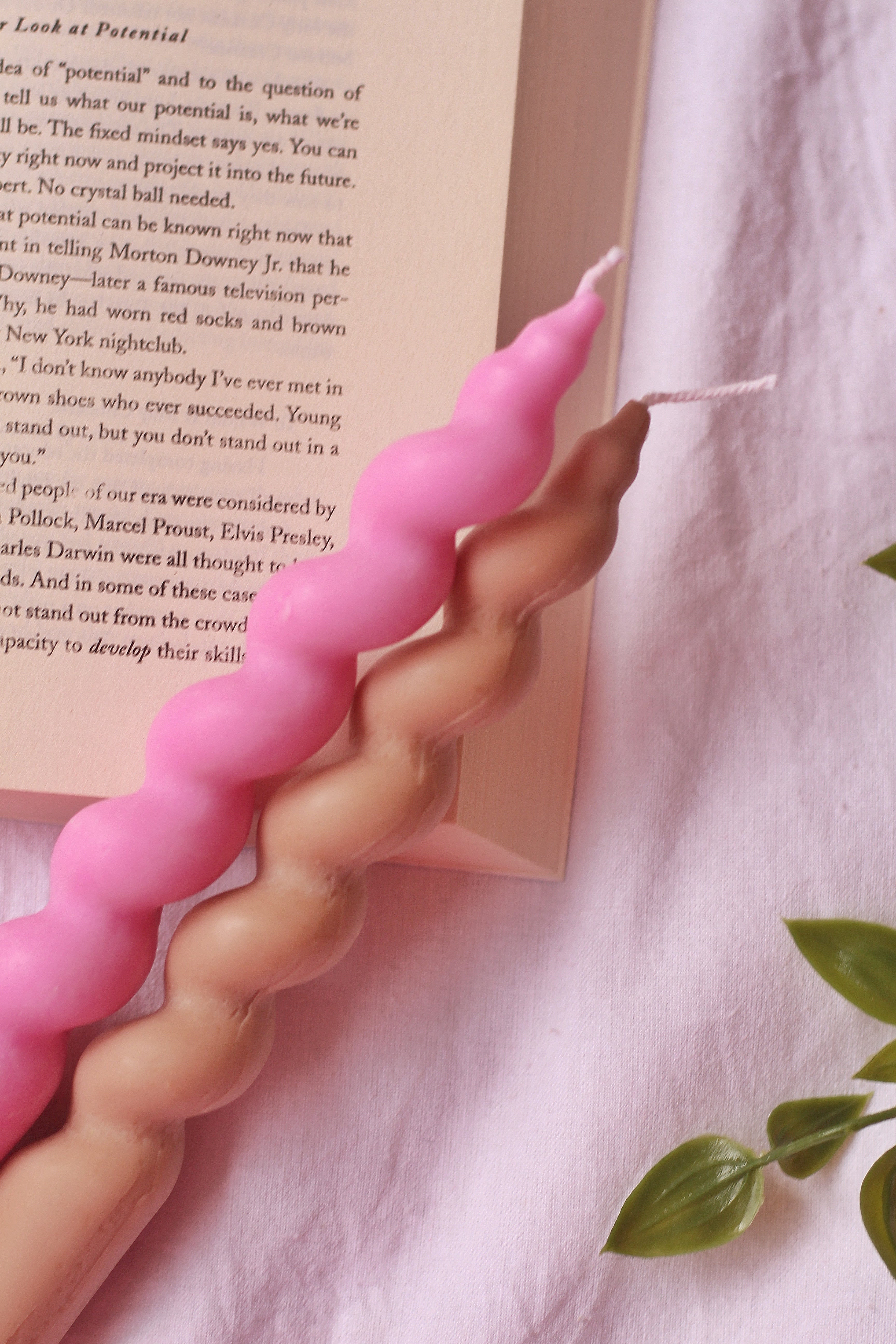 Set of 2 Spiral Taper Candle | Soy Candle set of 4