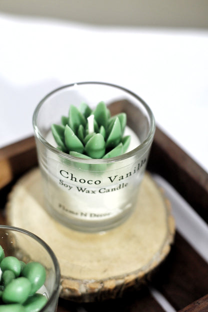 Combo Succulent Candle - Choco Vanilla | Set of 2