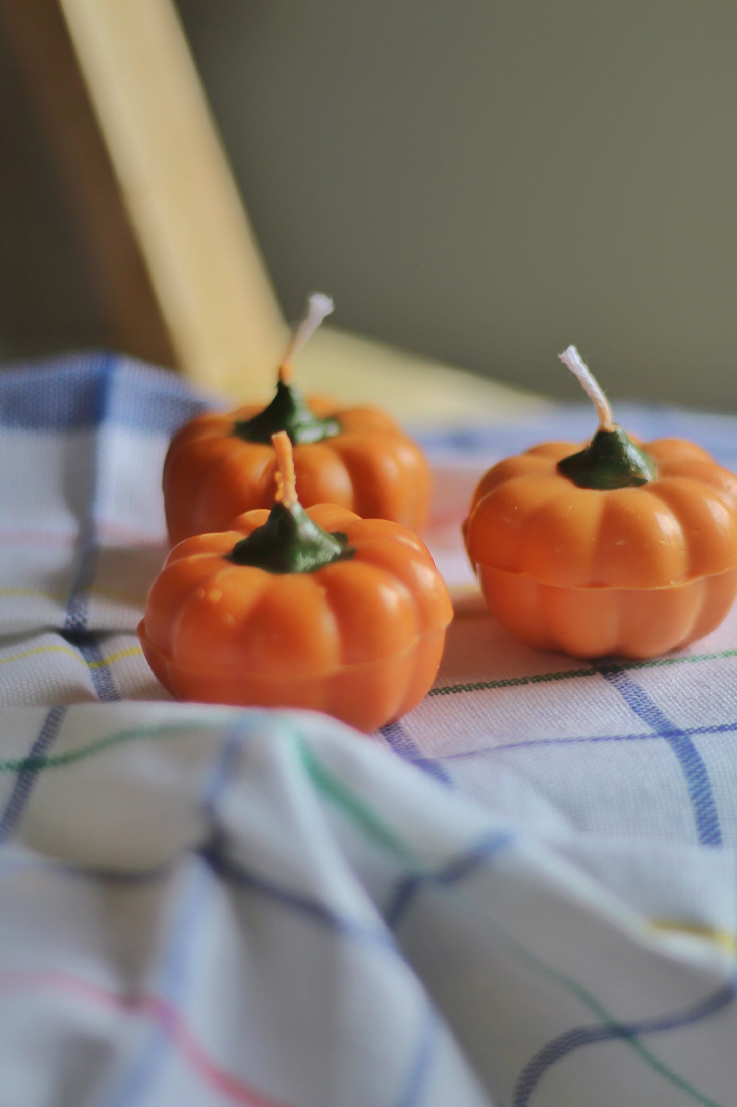 Pumpkin Shape Mini Decorative Candles | Set of 3
