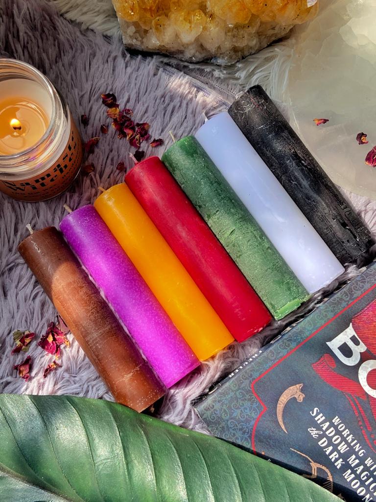 Thick Candle - Set of 7 | Colour Candles