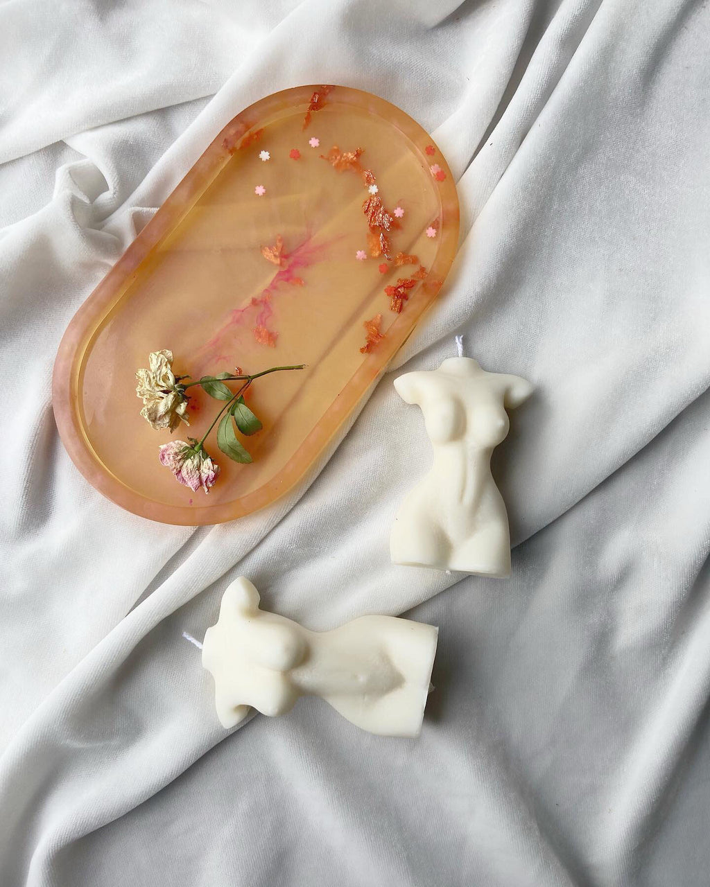 White Women Torso Soy Candle | Set of 2